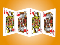 Vier Spielkarten, zwei Damen und zwei Könige - Autor DBV  