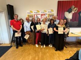 Kneipenturnier: Mathias Farwig, Wiebke Farwig, Nedju Buchlev - Elke Dührig, Katja Liese von Wangenheim, Gitta Werring, Gunthart Thamm, Roberta van de Laar, Lutz Narajek, Felicitas Kampermann, Gabriela Kampermann