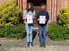 Platz 1 bei den Schülermeisterschaften: Lukas Wiedemann und Aaron Fetzer